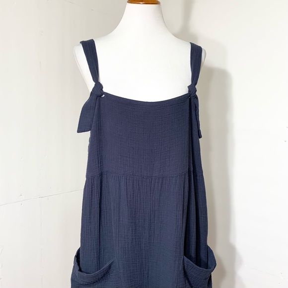 SOLD-Madewell Jumpsuit Slouchy Navy Blue Overalls - Picture 4 of 13